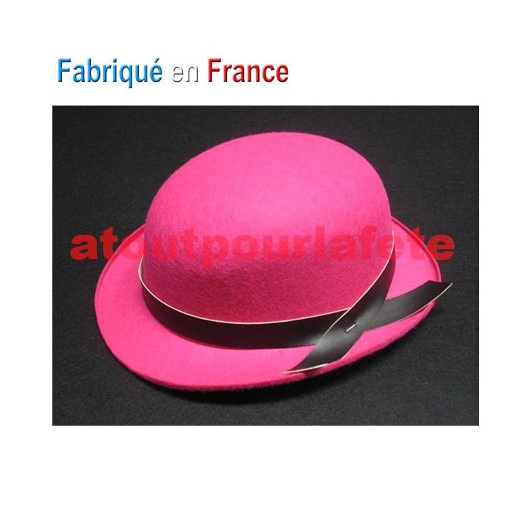 Chapeau Melon couleur enfant avec ruban