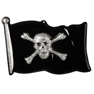 Décoration de salle Drapeau Pirate 43 X 33cms (plastique)