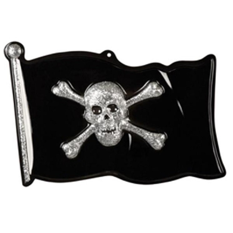 Décoration de salle Drapeau Pirate 43 X 33cms (plastique)