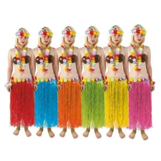 Pagne Hawaien multicolore a fleurs (80cms)(coloris aleatoires)