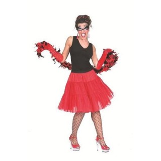 Jupe jupon Disco rouge (adulte)