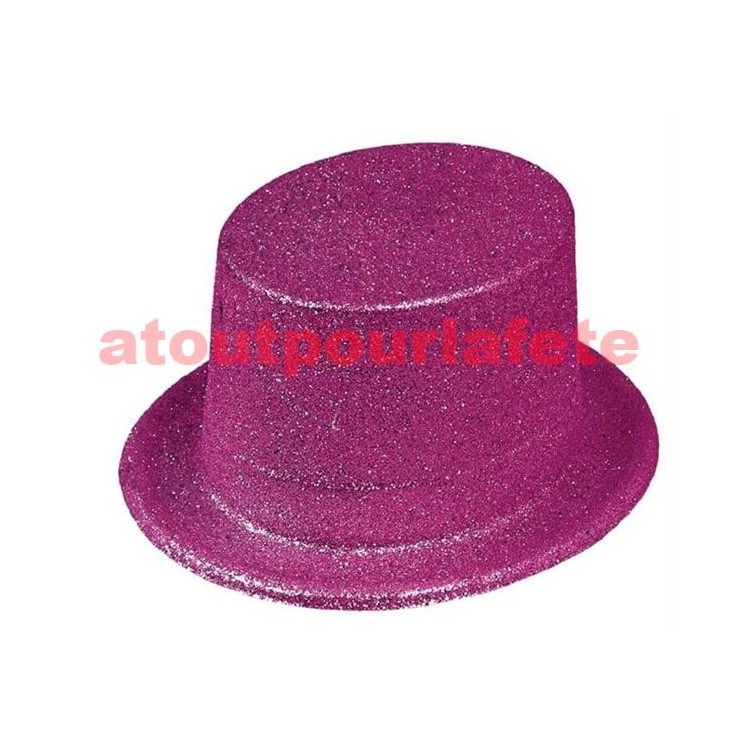 Chapeau Haut de forme paillettes couleur