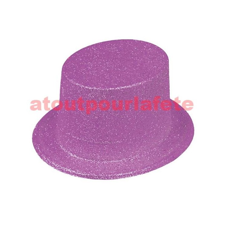 Chapeau Haut de forme paillettes couleur