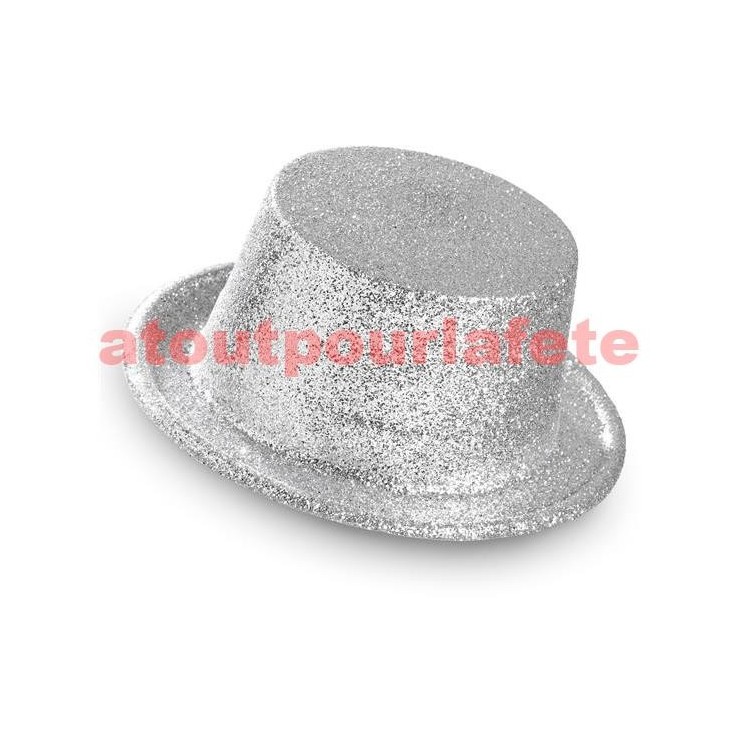 Chapeau Haut de forme paillettes couleur