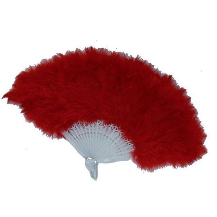 Eventail en plumes pour revue cabaret, gala de danse