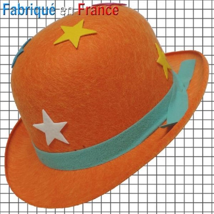 Chapeau Melon de Clown à Etoiles Adulte (taille 57)