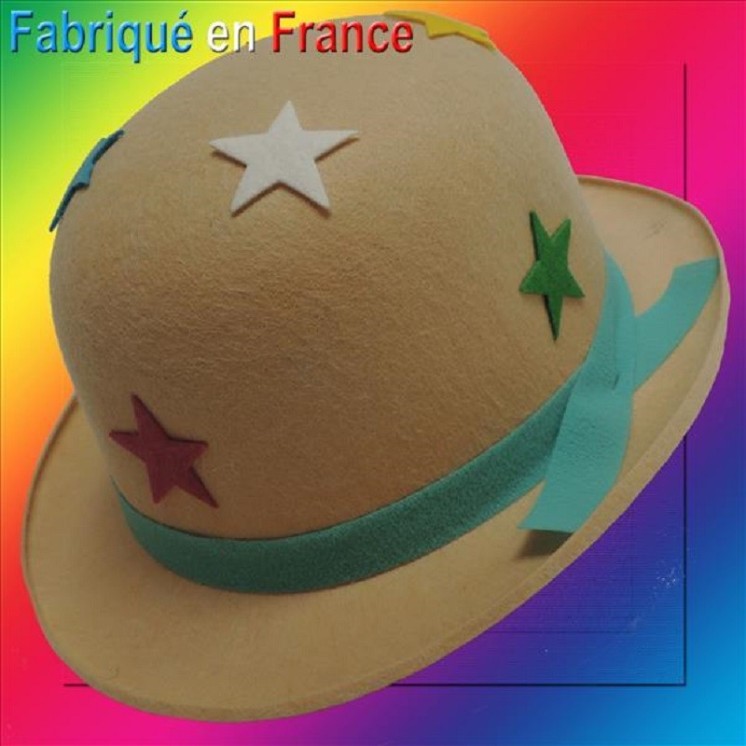 Chapeau Melon de Clown à Etoiles Adulte (taille 57)