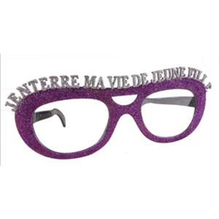 Lunette à paillettes "j'enterre ma vie de "Jeune Fille" ou "Jeune garçon"  EVJF - EVG