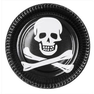 6 assiettes thème "Pirate" (23cm)