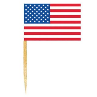 43 mini drapeaux USA - Etats Unis d'amerique - MAGA -  3 X 5cm, pic apéro, cocktail,