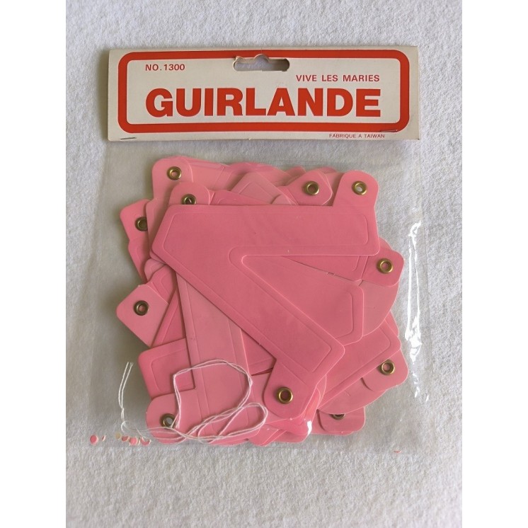 Guirlande "Vive les Mariés" - (carton) Rose dragée