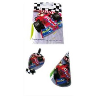 Sachet goûter d'enfants thême "Formule 1"  voiture - 4 chapeaux, 4 sans gênes et 4 sachets plastique