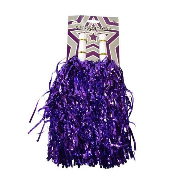 Pompon metallisé de Cheerleader, Pompom girl (la paire)