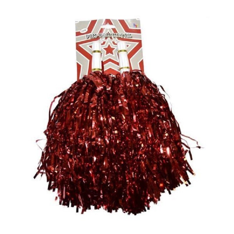 Pompon metallisé de Cheerleader, Pompom girl (la paire)