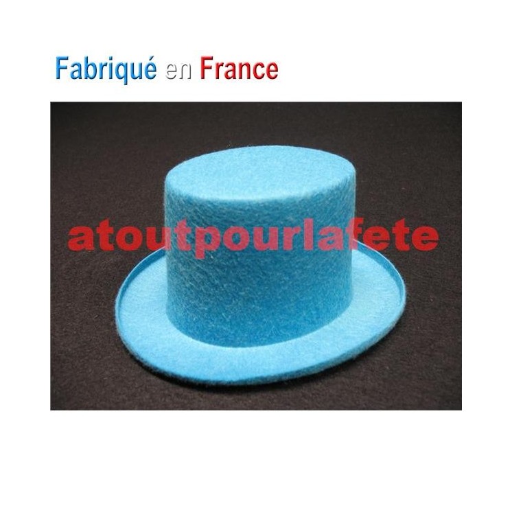 Chapeau de Conscrit Gibus Haut de Forme blanc adulte sans ruban