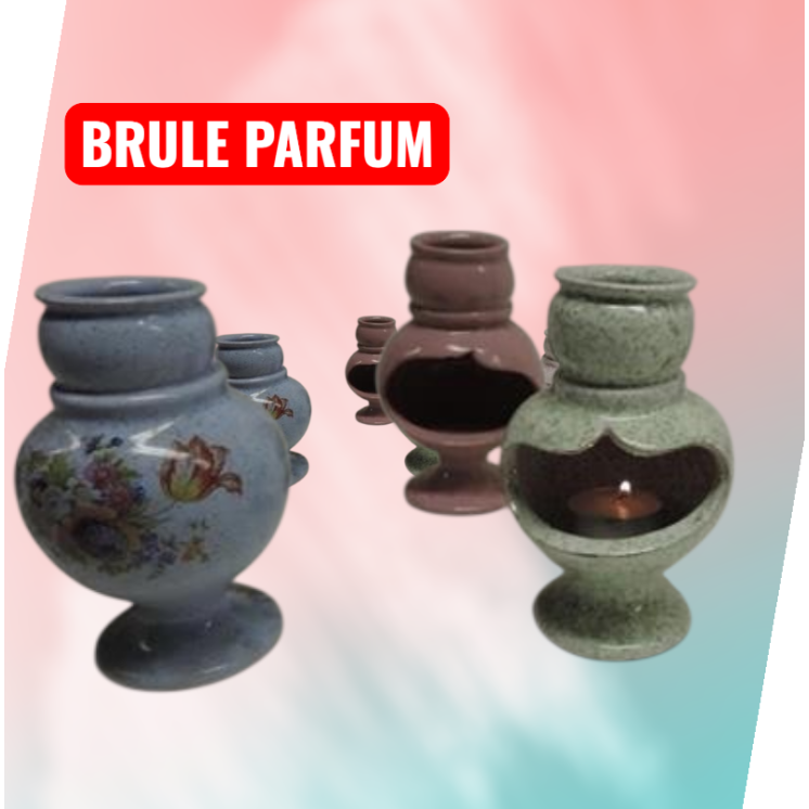 Brule parfums sur pied (céramique)(Fabrication artisanale d'Ardèche)
