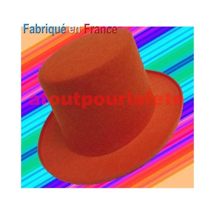 Chapeau de Conscrit Gibus Haut de Forme blanc adulte sans ruban