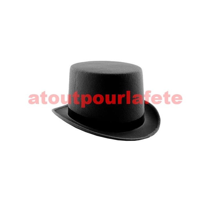 Chapeau Gibus Haut de forme avec ruban pour Conscrits, Vagues, Classards, ou deguisement