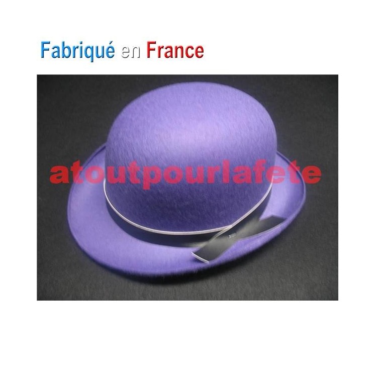 Chapeau Melon couleur enfant avec ruban