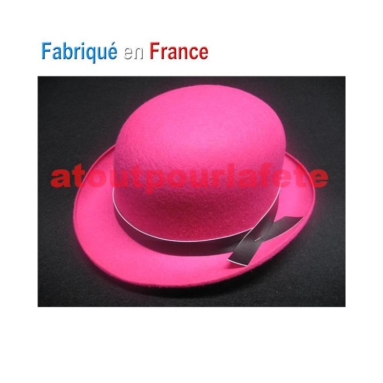 Chapeau Melon couleur enfant avec ruban