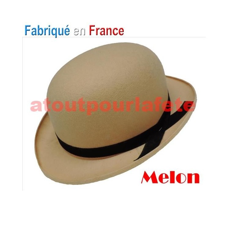 Chapeau Melon couleur enfant avec ruban