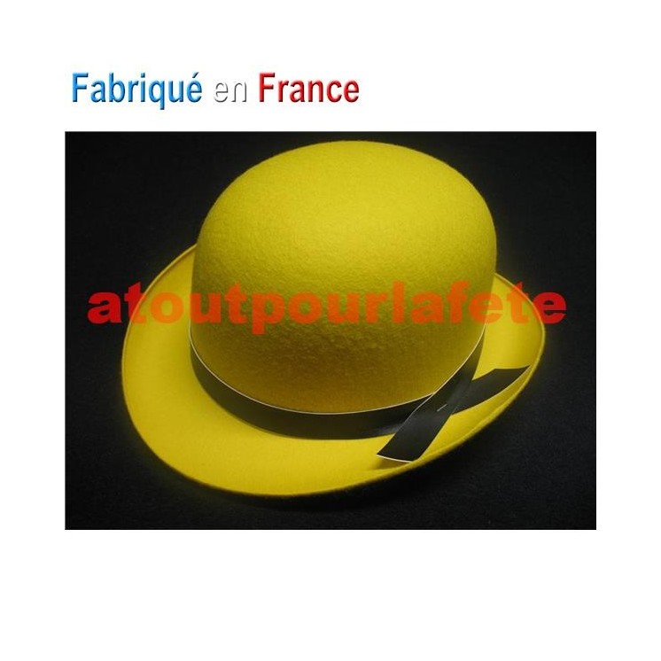 Chapeau Melon couleur enfant avec ruban