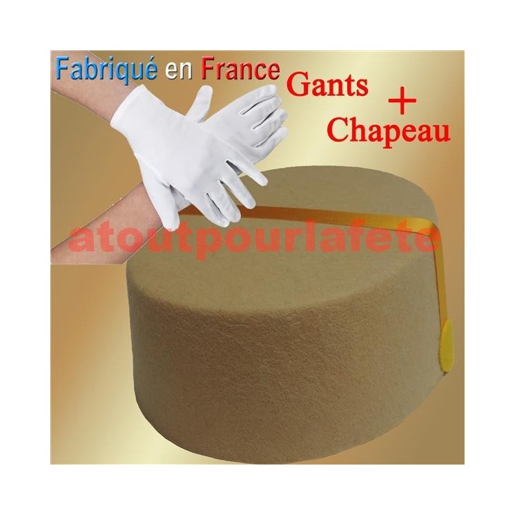 Set de déguisement Groom - Spirou 2 pièces (chapeau + gants blanc)