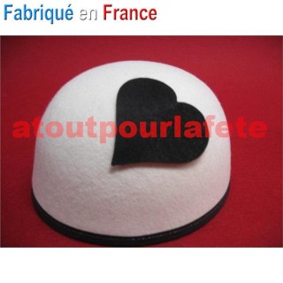 Chapeau coiffe, Calot de Pierrot Coeur