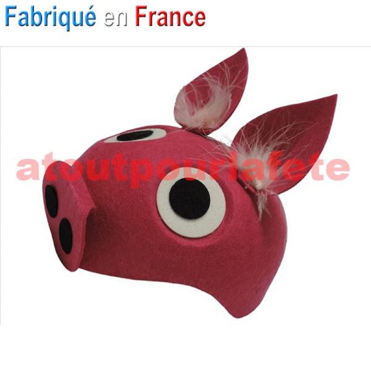 Coiffe,Chapeau de Cochon rose