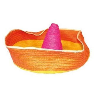 Sombrero mexicain, Chapeau mexicain orange 100cms