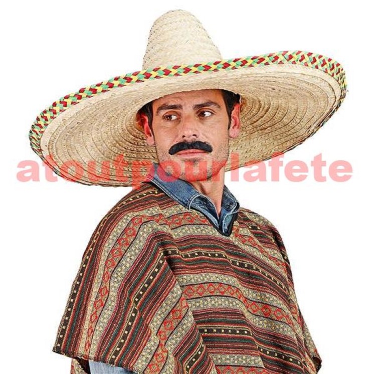 Sombrero Méxicain géant 65cms, chapeau en paille