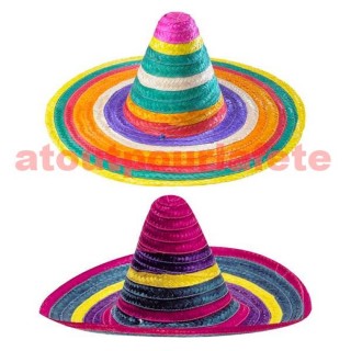 Sombrero Méxicain, chapeau en paille