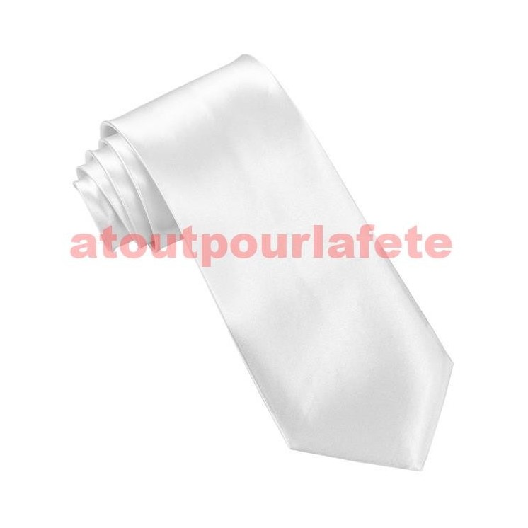Cravate Blanche satinée