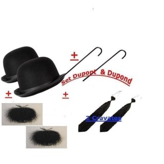 Set de déguisement de Dupont et Dupond (adulte ou enfant (6/10ans))