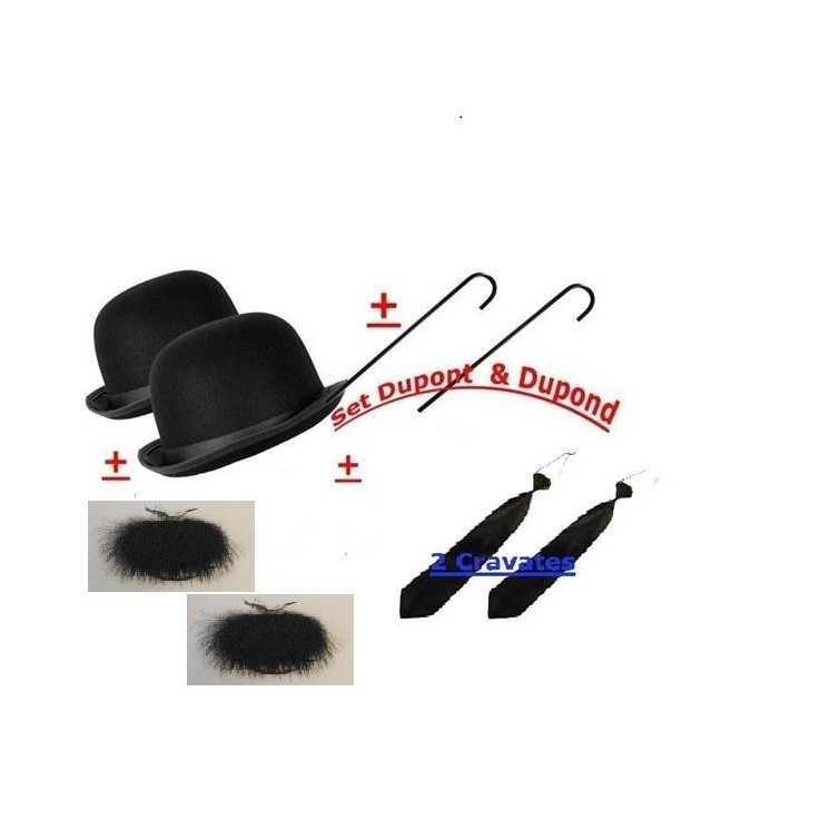 Set de déguisement de Dupont et Dupond (adulte ou enfant (6/10ans))