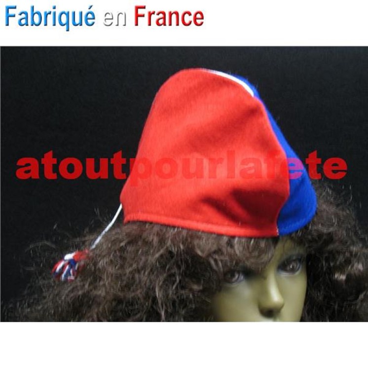 Chapeau, Calot de Conscrit  Tricolore pour Classards, Vagues,