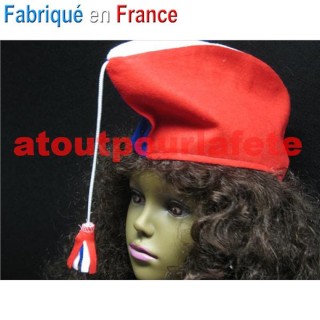 Chapeau, Calot de Conscrit  Tricolore pour Classards, Vagues,