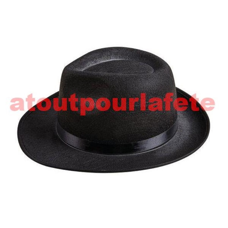 Chapeau Borsalino blanc ou noir, Gangster, Prohibition, Mafia, Jackson