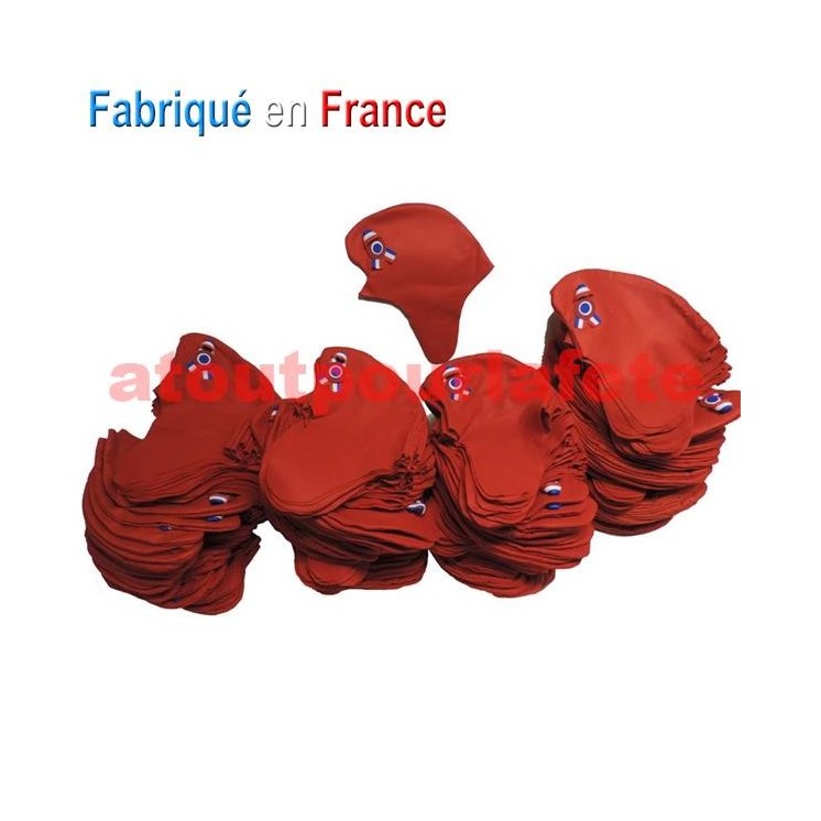 Lot de 100 Bonnets Phrygien, chapeau révolutionnaire (Fabrication Française)