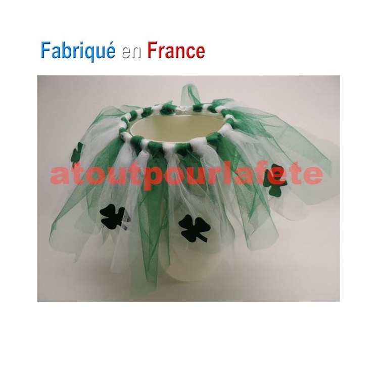 Collerette - Tutu Saint Patrick, shamrock, Trèfle, (2en1)