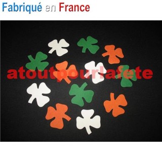 Sachet de 12 motifs Trefle en feutre, Décoration St Patrick,