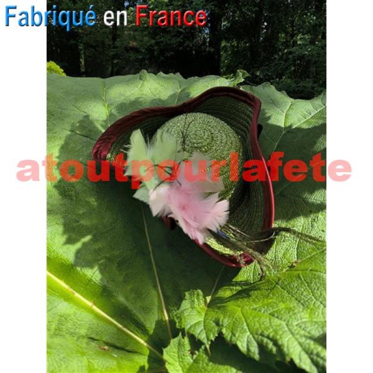 Chapeau Tricorne Pompadour adulte en paille