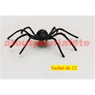 Sachet de 12 Araignées GM, Insecte, Magie, Sorciere, Sorcellerie,