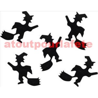 Confettis de table sorcière - noir - sachet de 10 gr