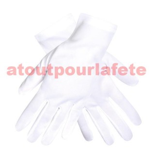 Gants court blanc adulte (la paire)