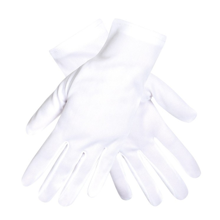 Gants court blanc adulte (la paire)