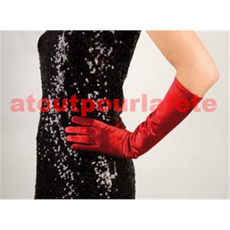 Gants longs Rouge 40cm (la paire)