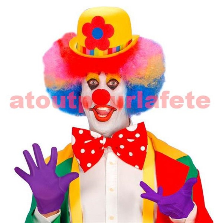 Gants courts violet (joker) 26cms (la paire)