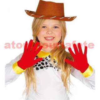 Gant rouge enfant (la paire) 17cms