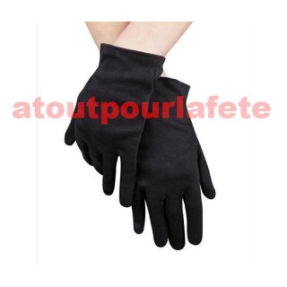 Gants court noir adulte (la paire)